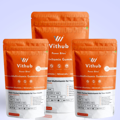 Multivitamin Gummies For Daily Energy And Wellness | 90 Days Pack | With Vitamin A, B Complex, C, D3, E, Zinc Folic Acid, DHA for brain, Choline and Curcumin | Zesty Orange Flavour | No Added Sugar | One A Day| Third Party Tested| Vegan | NABL Certified